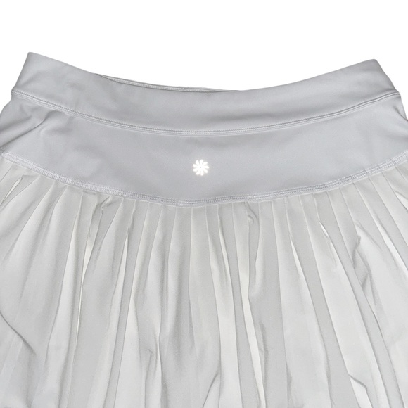 Athleta Advantage White Pleated Tennis Athletic Mini Skort Skirt - M - Picture 8 of 14